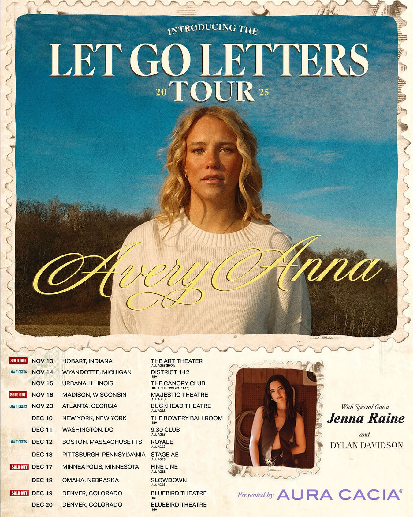 Avery Anna Tour Poster 2025-2026